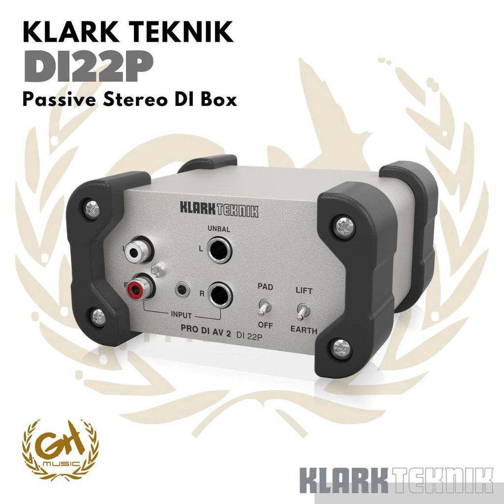 KLARK TEKNIK DI 22P Passive Stereo DI Box Direct Box | Pasif DI22