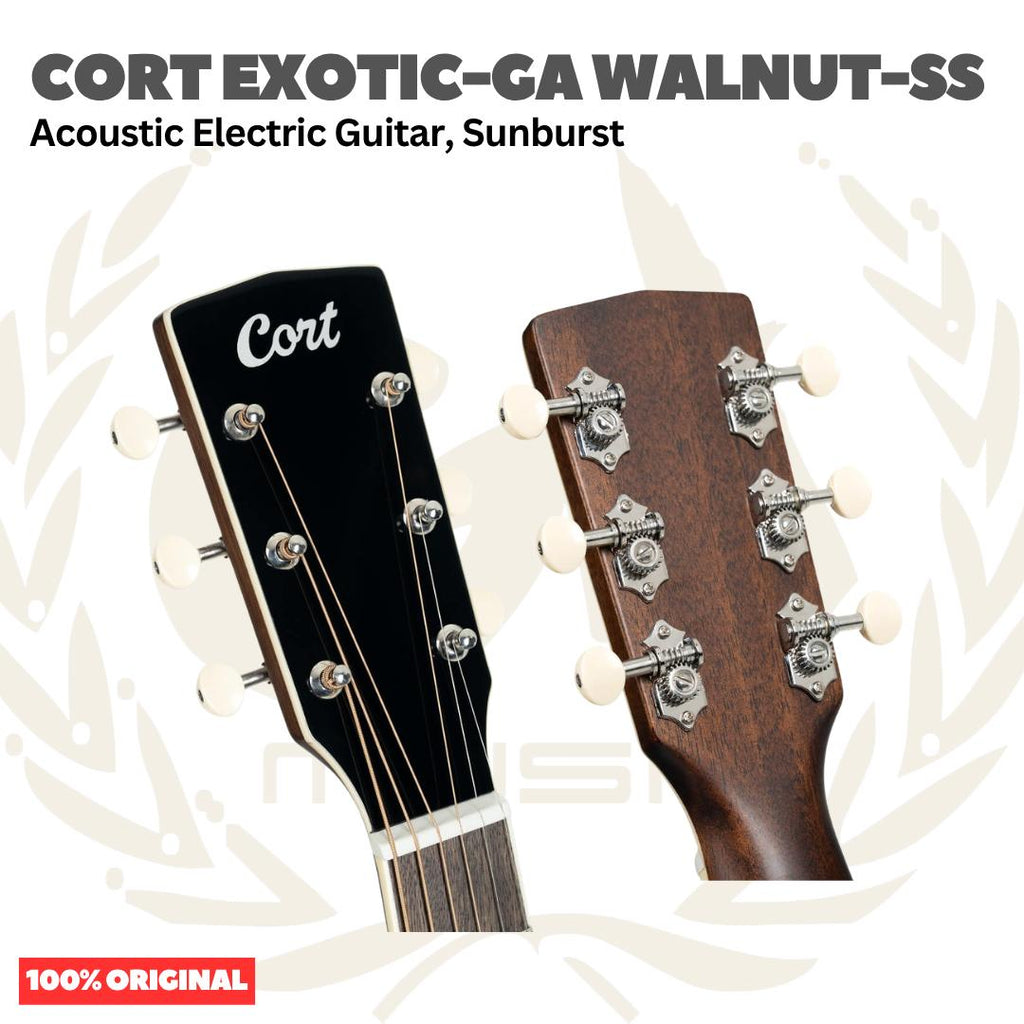 Cort Exotic-GA Walnut Sunburst Acoustic Electric Guitar