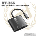 Recording Tech RT-356 USB LIGHTNING TO USB OTG ADAPTER 3.0 | RT356 iPhone i-phone