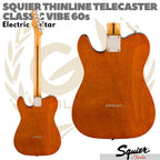 Squier Classic Vibe 60s Telecaster Thinline Electric Guitar, Maple FB, Natural - Gitar Listrik