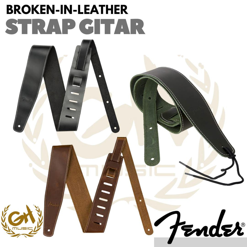 Fender Broken-in Leather Guitar Strap | STRAP GITAR KULIT