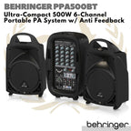 Behringer PPA500BT Compact 500Watt 6Channel Portable Speaker PA System