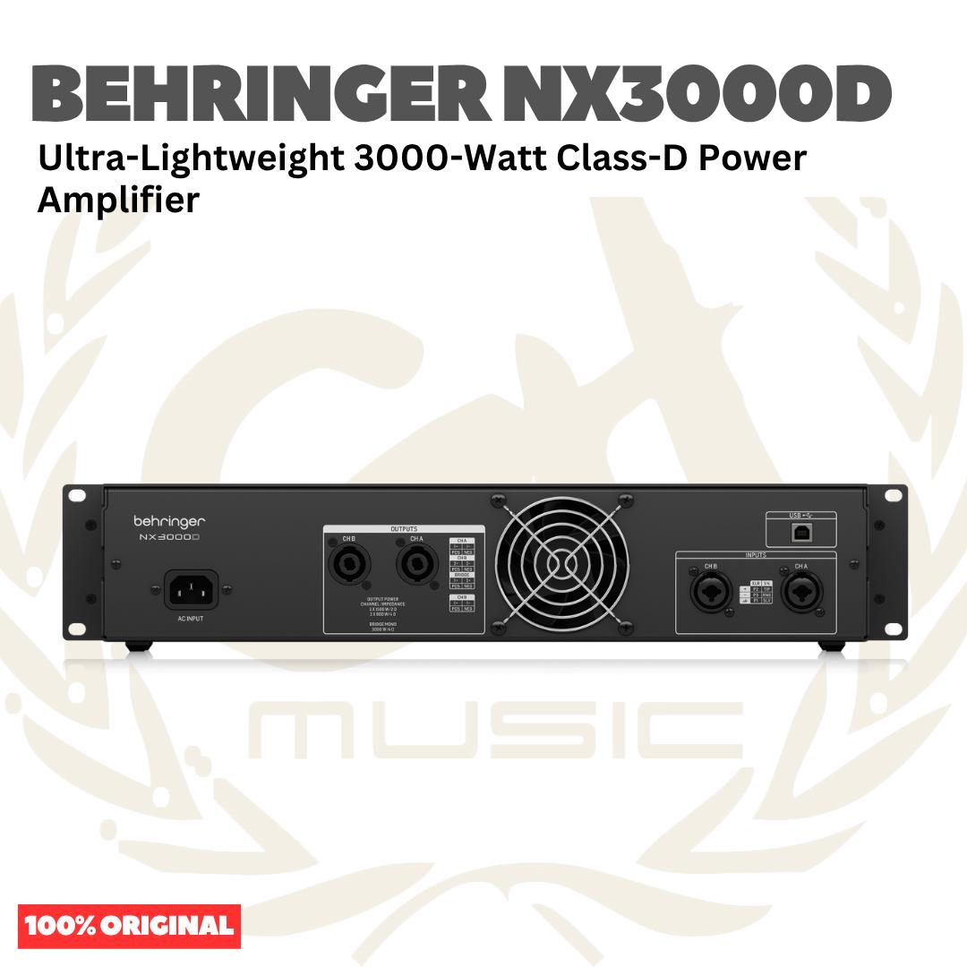Behringer NX3000D 3000-watt, 2-Channel Class-D Power Amplifier - Power Ampli