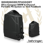 Behringer PPA500BT Compact 500Watt 6Channel Portable Speaker PA System