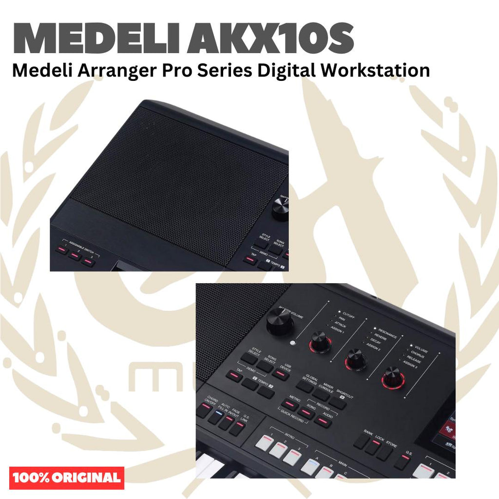 MEDELI AKX10S 61-Keys Arranger Pro Series Digital Workstation Keyboard - AKX10-S Keyboard 7" Touch Screen Display Original Asli