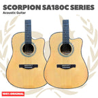 Scorpion SA180C Series Acoustic Guitar - SA 180 C Gitar Akustik Original Asli