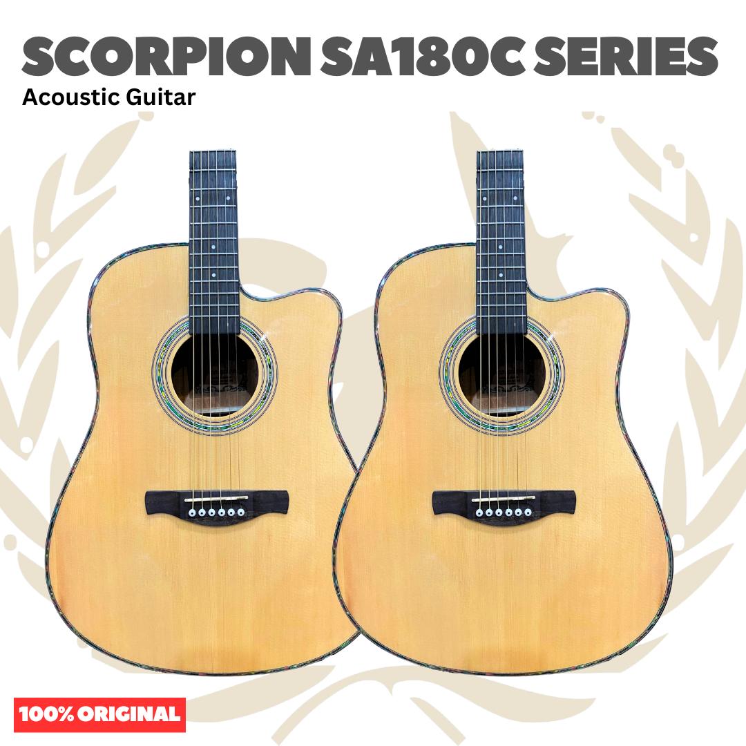 Scorpion SA180C Series Acoustic Guitar - SA 180 C Gitar Akustik Original Asli