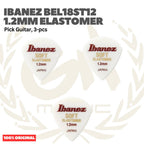 Ibanez BEL18ST12 1.2mm Elastomer Pick, Soft, 3pcs Guitar Pick - Pik Gitar isi 3