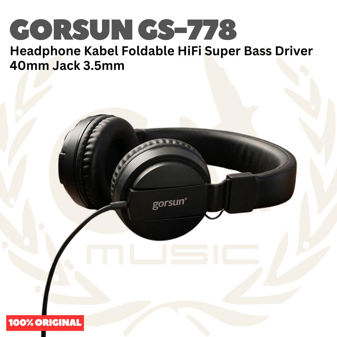 Gorsun GS-778 Headphone Kabel Foldable HiFi Super Bass Driver 40mm Jack 3.5mm GS788
