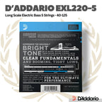 D'Addario EXL220-5 Long Scale 40-125 | Senar Bass 5 String