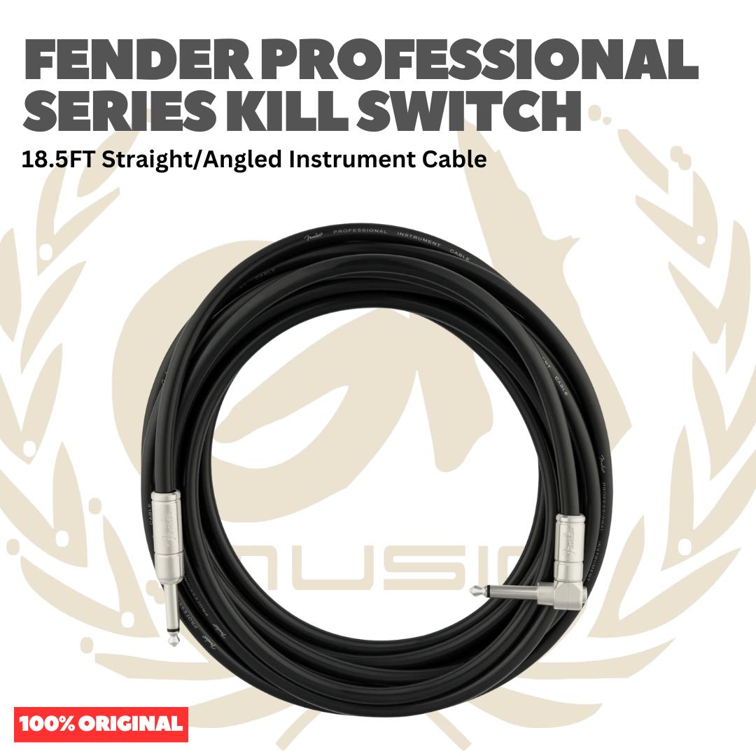 Fender Professional Series Kill Switch Straight/Angled Instrument Cable - Kabel Jack Gitar Bass Asli