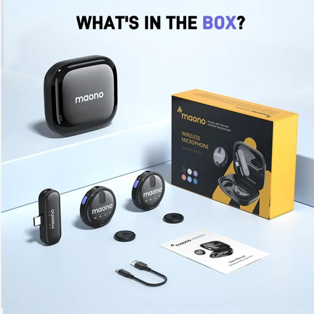 MAONO WM620 Wireless Usb C Lavalier Microphone Podcast Gaming Streaming | Clip On Mic