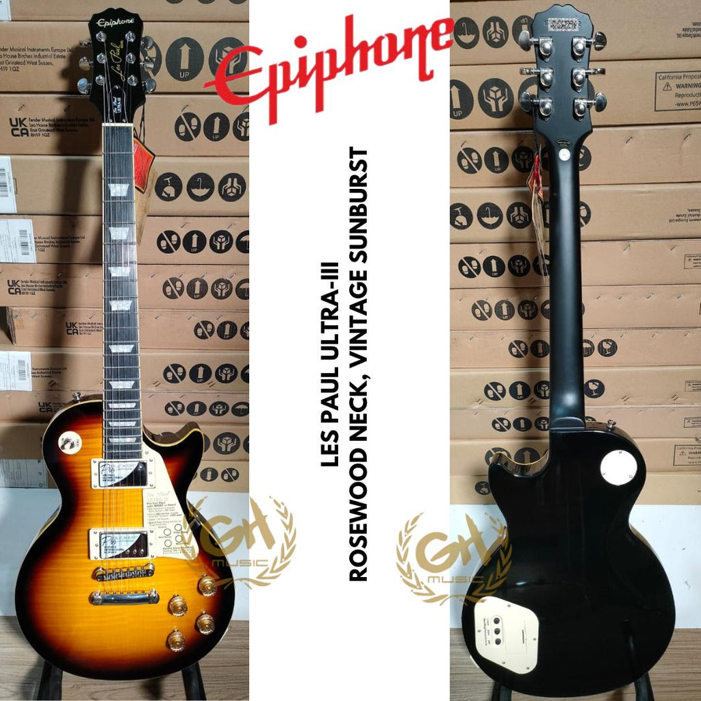 Epiphone Les Paul Ultra-III Electric Guitar, RW Neck - Gitar Elektrik