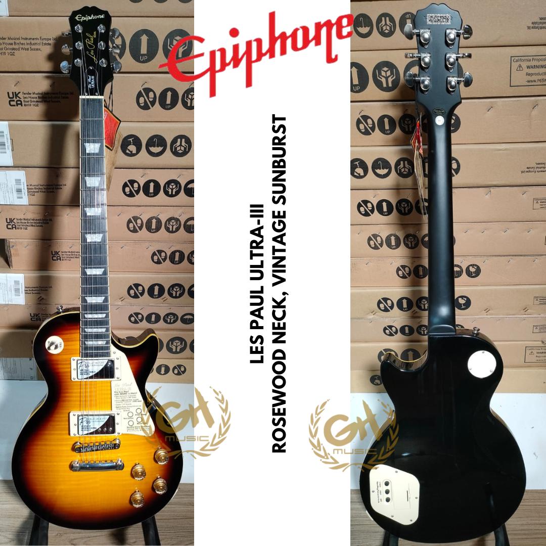 Epiphone Les Paul Ultra-III Electric Guitar, RW Neck - Gitar Elektrik