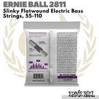 Ernie Ball Power Slinky Flatwound E Bass Strings 55 110 | 2811 Senar
