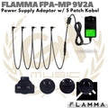 FLAMMA FPA-MP-9V2A Power Supply | Adaptor Efek Gitar 9v 2A 5 Kabel