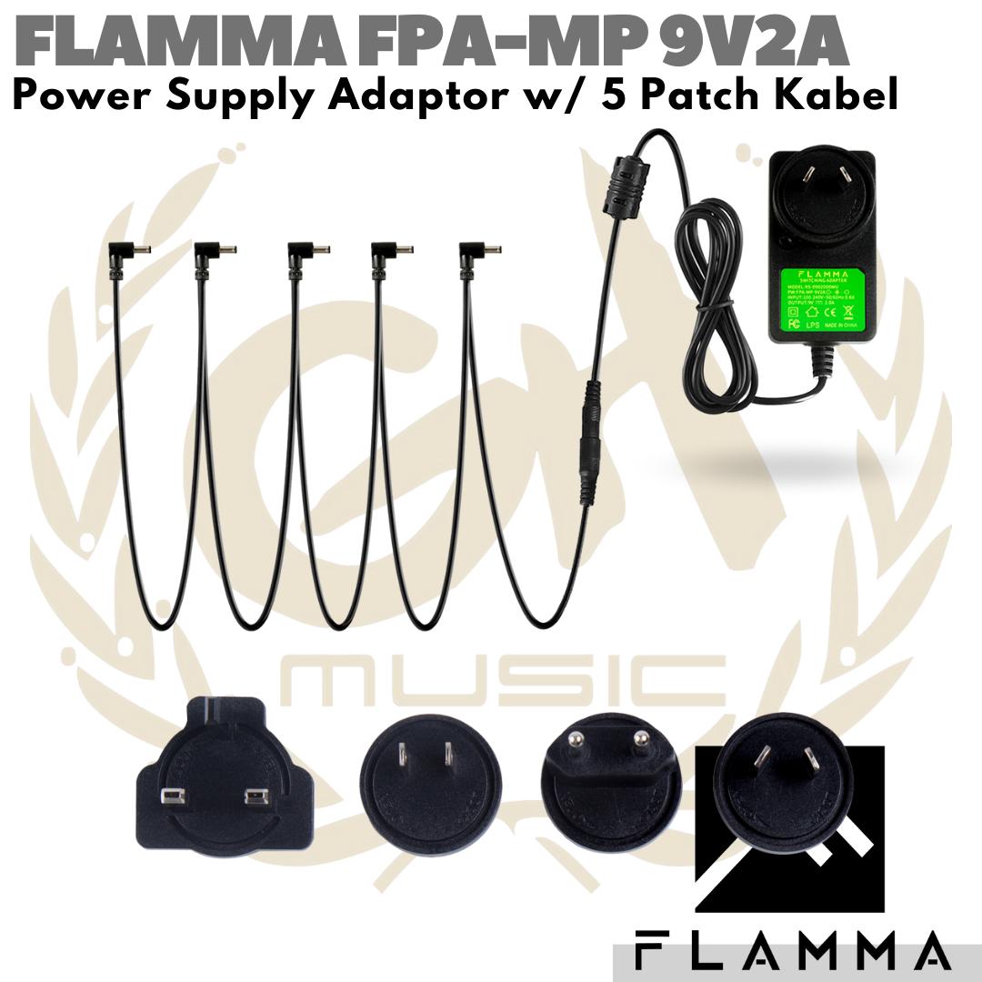 FLAMMA FPA-MP-9V2A Power Supply | Adaptor Efek Gitar 9v 2A 5 Kabel