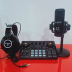 PAKET RECORDING PODCAST MAONO AM-200 MIC RT X-1 PLUS HP280 PLUS STAND