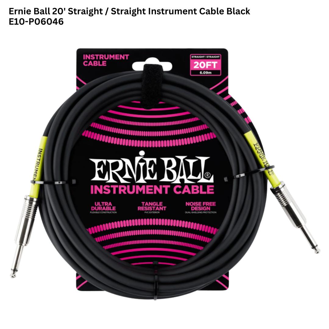 Ernie Ball PVC Straight to Straight Instrument Cable - Kabel Jack