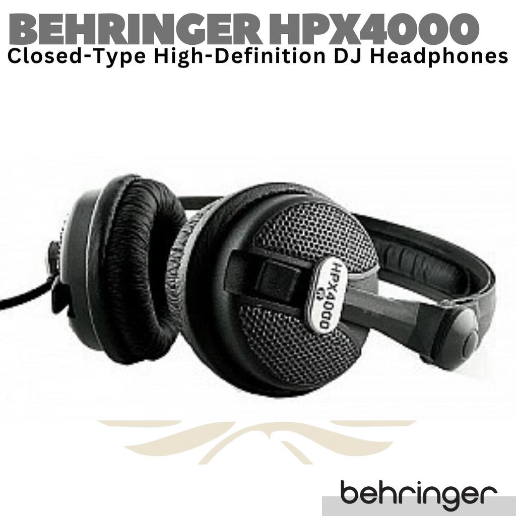 BEHRINGER HPX4000 Closed Type High Definition DJ Studio Headphones