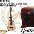 Genta CO 200 CE Acoustic Electric Guitar - Gitar Akustik CO200CE