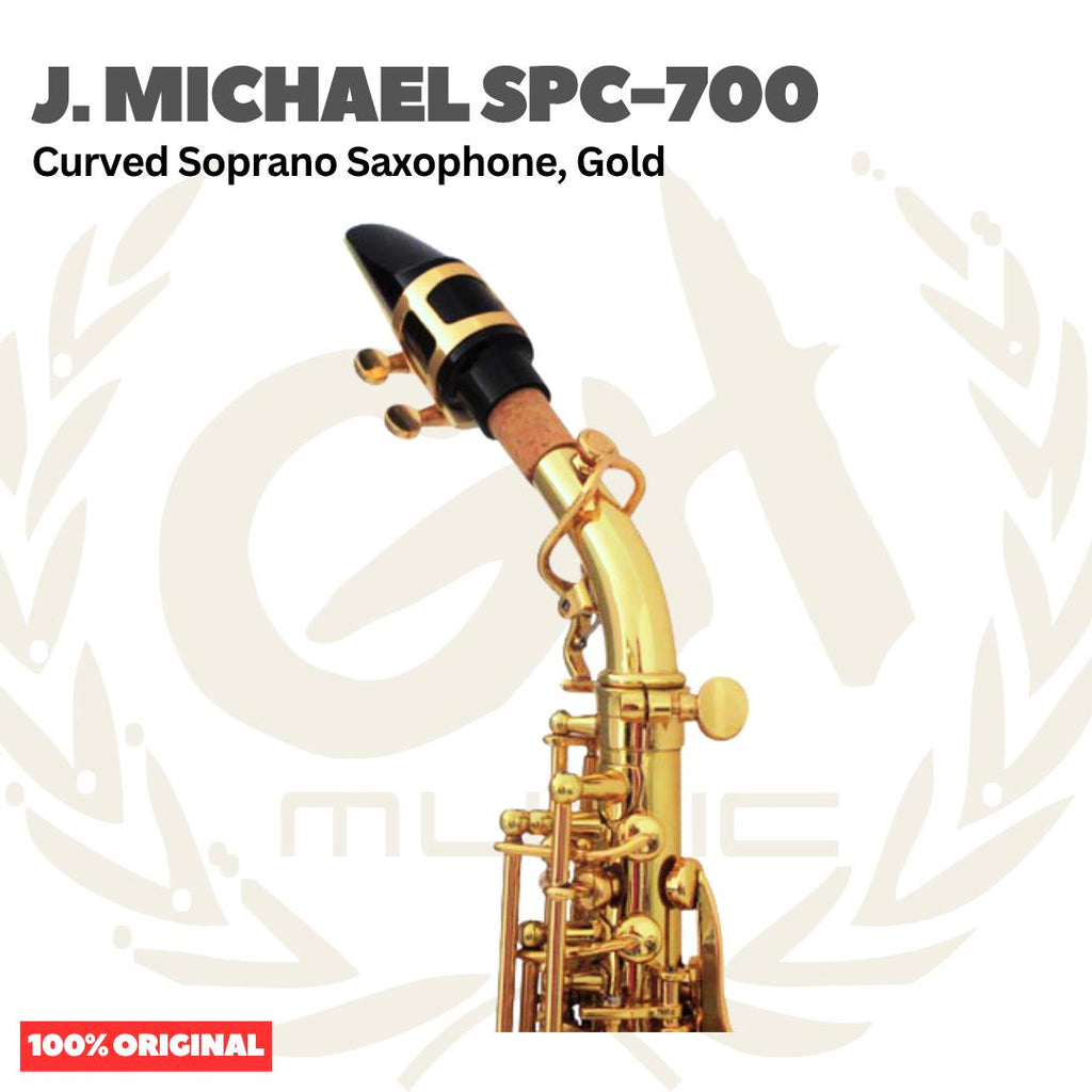 J.Michael SPC-700 Curved Soprano Saxophone, Gold - Saxophone Sopran SPC700
