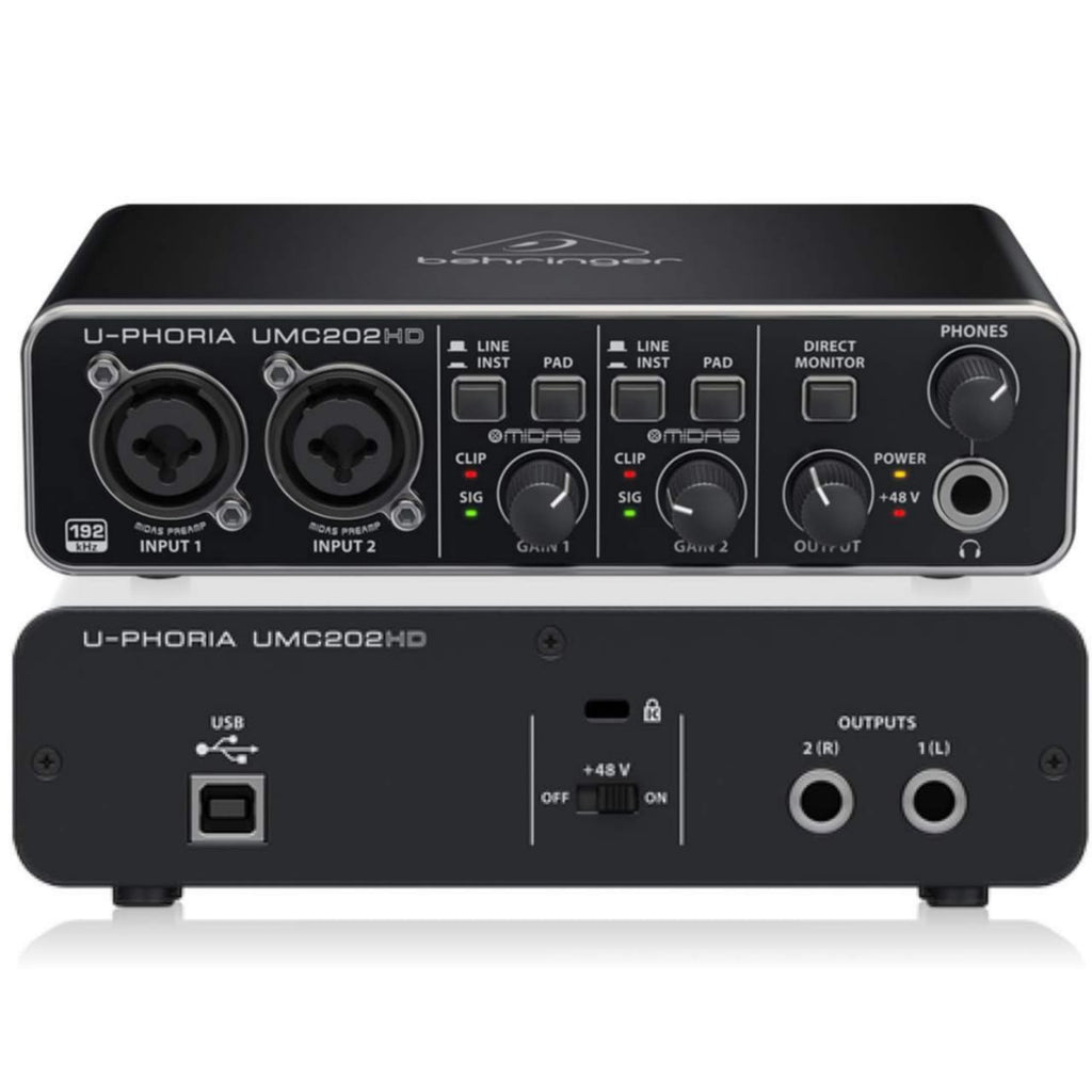 BEHRINGER U-PHORIA UMC202HD SOUNDCARD AUDIO INTERFACE