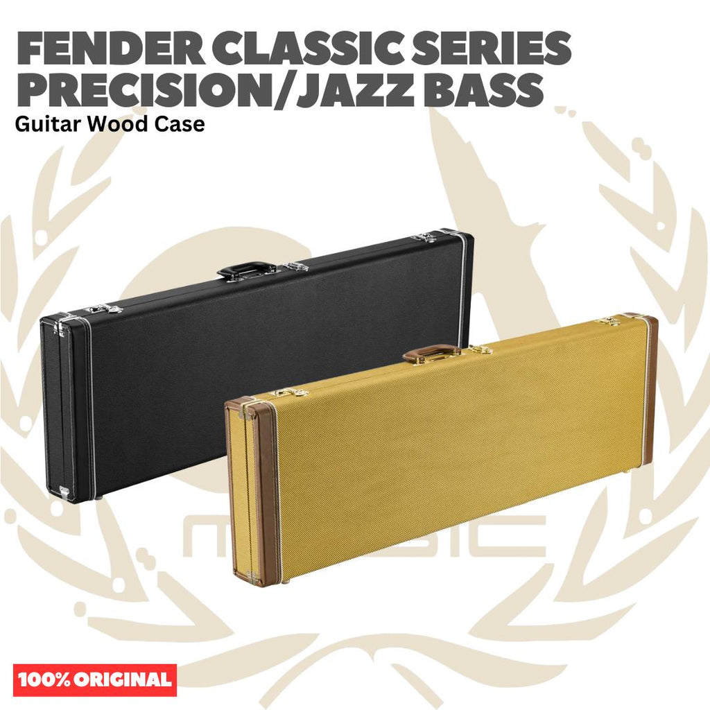 Fender Classic Series Precision/Jazz Bass Guitar Wood Case - Hardcase Koper Gitar Listrik Elektrik Hard case Original Asli