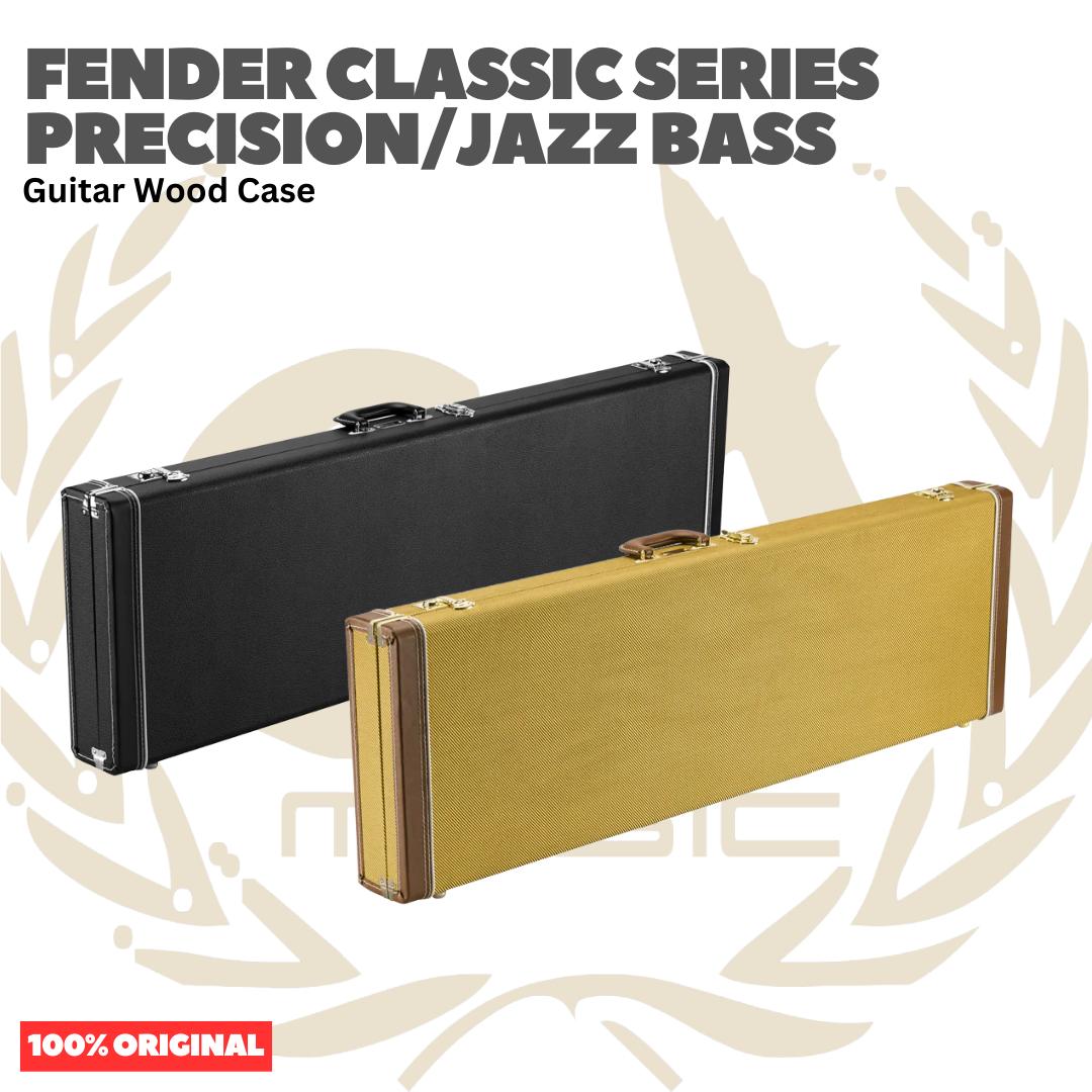 Fender Classic Series Precision/Jazz Bass Guitar Wood Case - Hardcase Koper Gitar Listrik Elektrik Hard case Original Asli