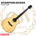 Scorpion SA180C Series Acoustic Guitar - SA 180 C Gitar Akustik Original Asli