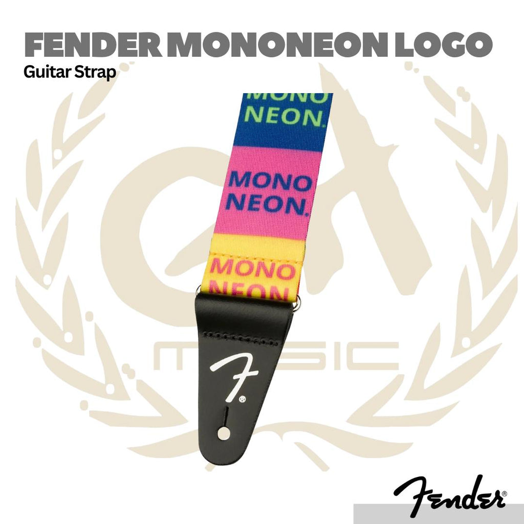Fender MonoNeon Logo Guitar Strap, Multi-Color - Strap Gitar Bass