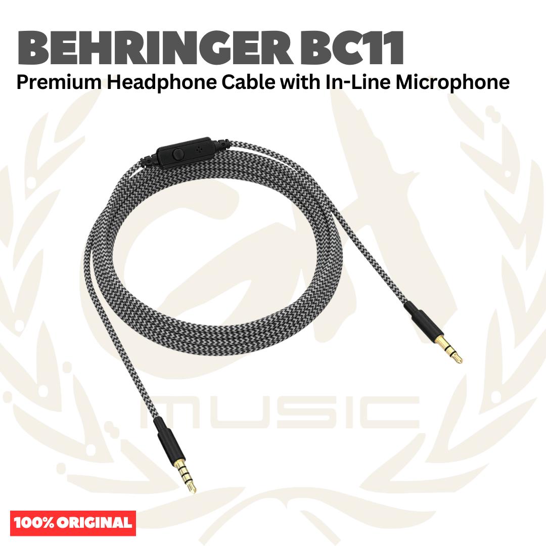 Behringer BC11 Premium Headphone Cable with in-Line Microphone - Kabel Jack Headphone TRS to TRRS