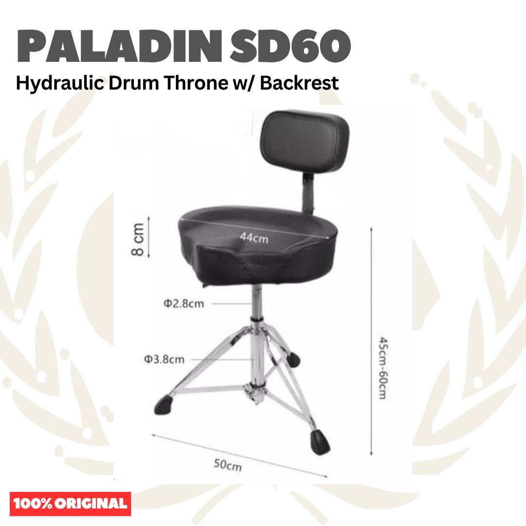 Paladin SD60 Hydraulic Drum Throne w/ Backrest - Kursi Bangku Drum SD-60