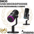 Mic USB MAONO DM30 Gaming RGB Microphone For PC Phone Computer Laptop