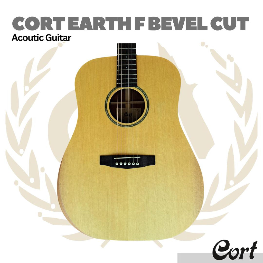 Cort Earth F Bevel Cut Acoustic Guitar - Gitar Akustik