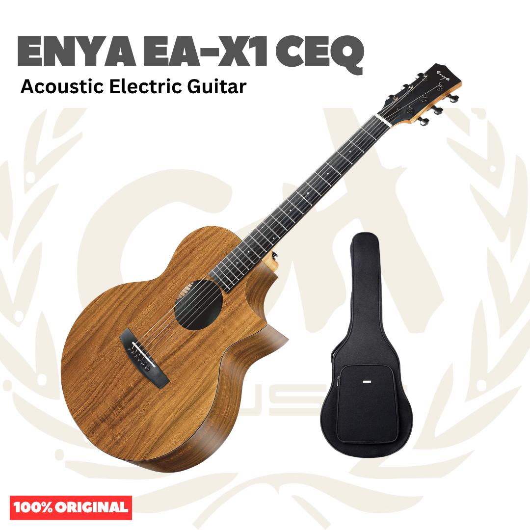 Enya EA-X1 CEQ Grand Auditorium with a Venetian cutaway Acoustic Guitar - Gitar Akustik EAX1 CEQ