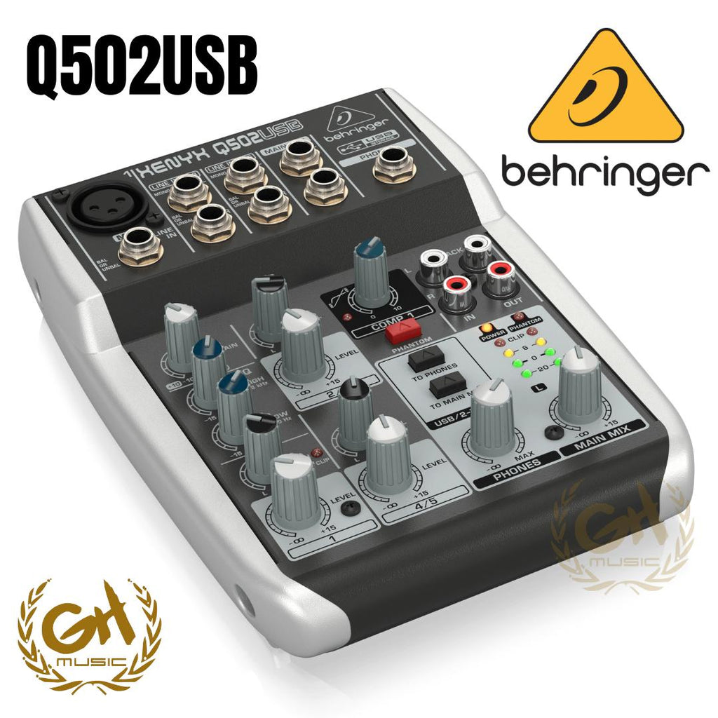 BEHRINGER XENYX Q502USB MIXER AUDIO INTERFACE
