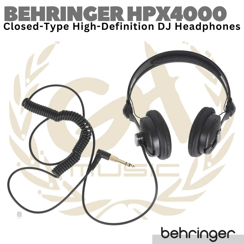 BEHRINGER HPX4000 Closed Type High Definition DJ Studio Headphones