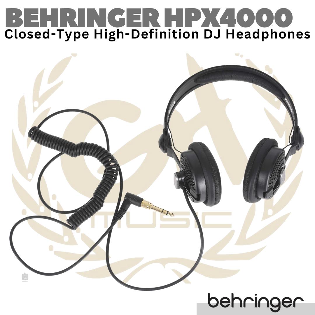BEHRINGER HPX4000 Closed Type High Definition DJ Studio Headphones