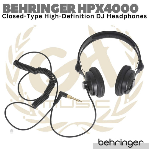 BEHRINGER HPX4000 Closed Type High Definition DJ Studio Headphones