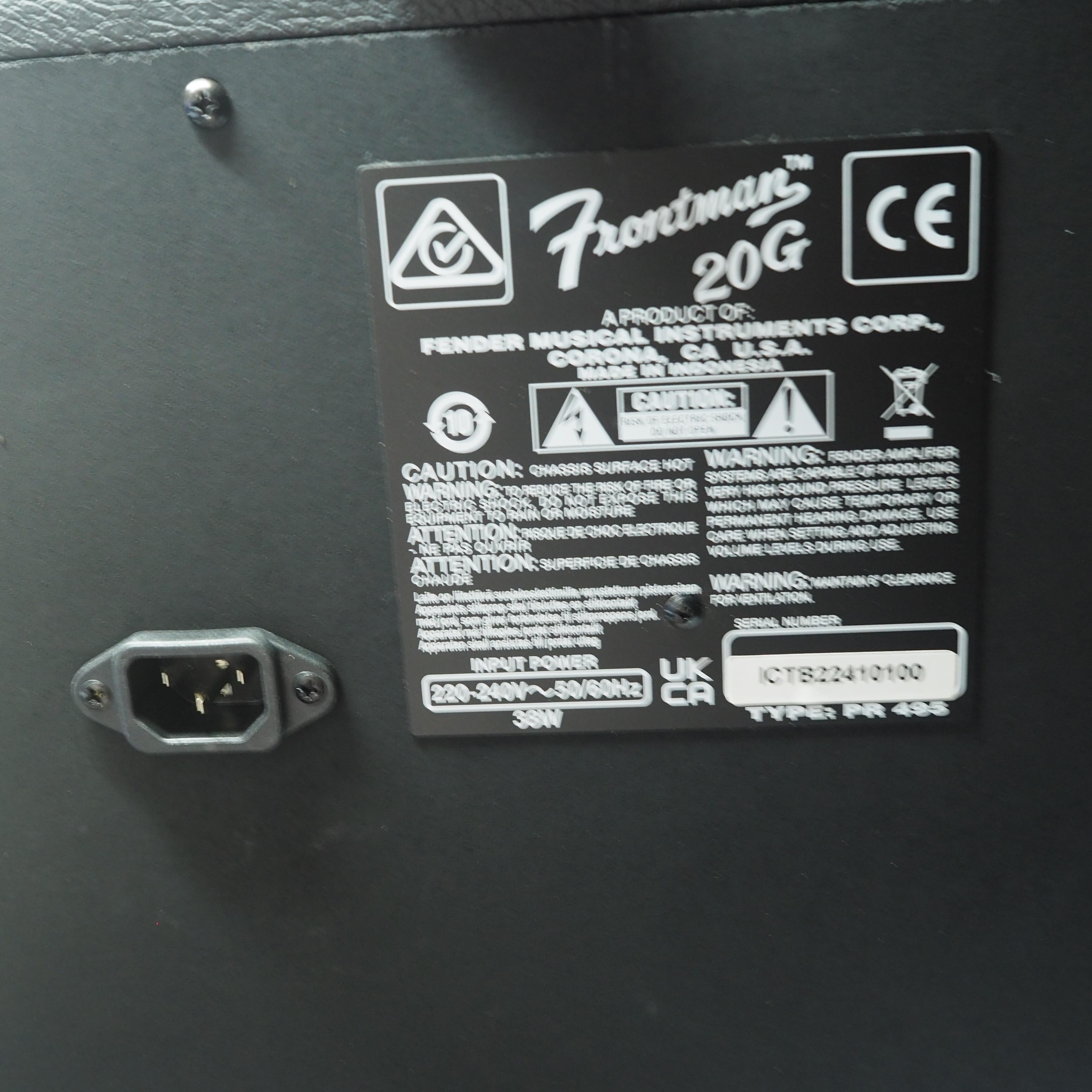 Fender Frontman 20G Guitar Combo Amplifier | Ampli Speaker Gitar