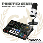 PAKET MAONO E2 GEN 2 - Maono Ame2 Gen II - 1 MIC - Podcast Streaming Recording