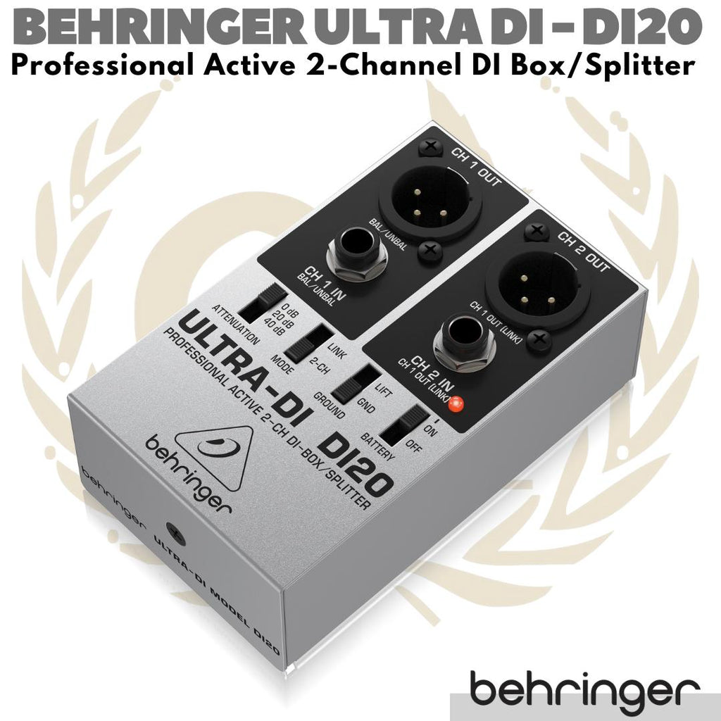 BEHRINGER ULTRA DI - DI20 Active 2 Channel DI Box / Splitter