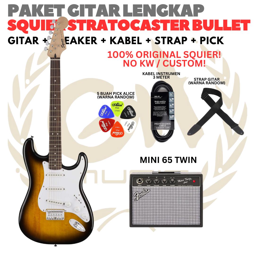 PAKET GITAR SQUIER STRATOCASTER BULLET Electric Gitar | GUITAR PACK