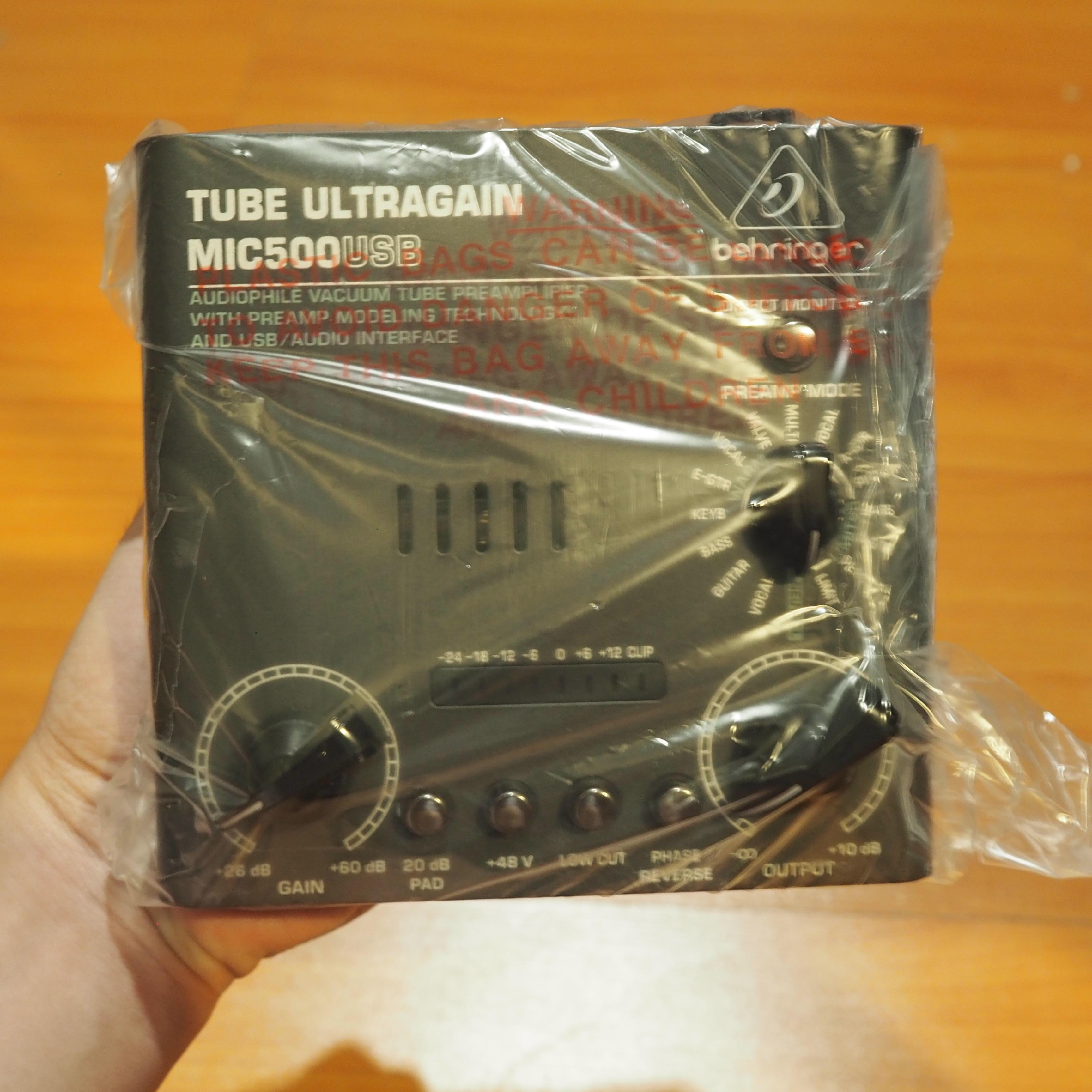 BEHRINGER TUBE ULTRAGAIN MIC500USB Preamp Audio interface | Soundcard