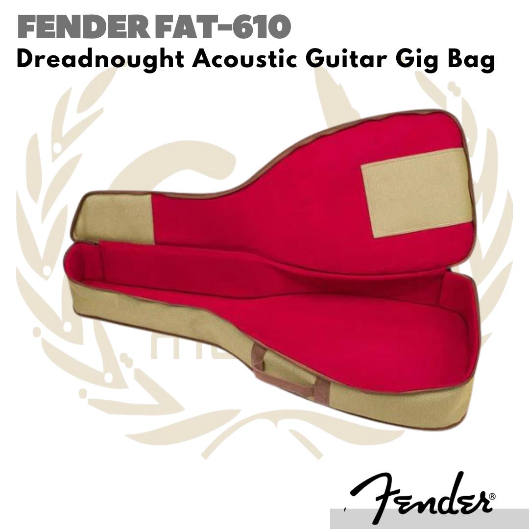 Fender FAT610 Dreadnought Acoustic Guitar Gig Bag | Tas Gitar Akustik