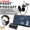 PAKET PODCAST RECORDING 4 ORANG: PRO RTX 6 + Mic BM800 + HPM1000