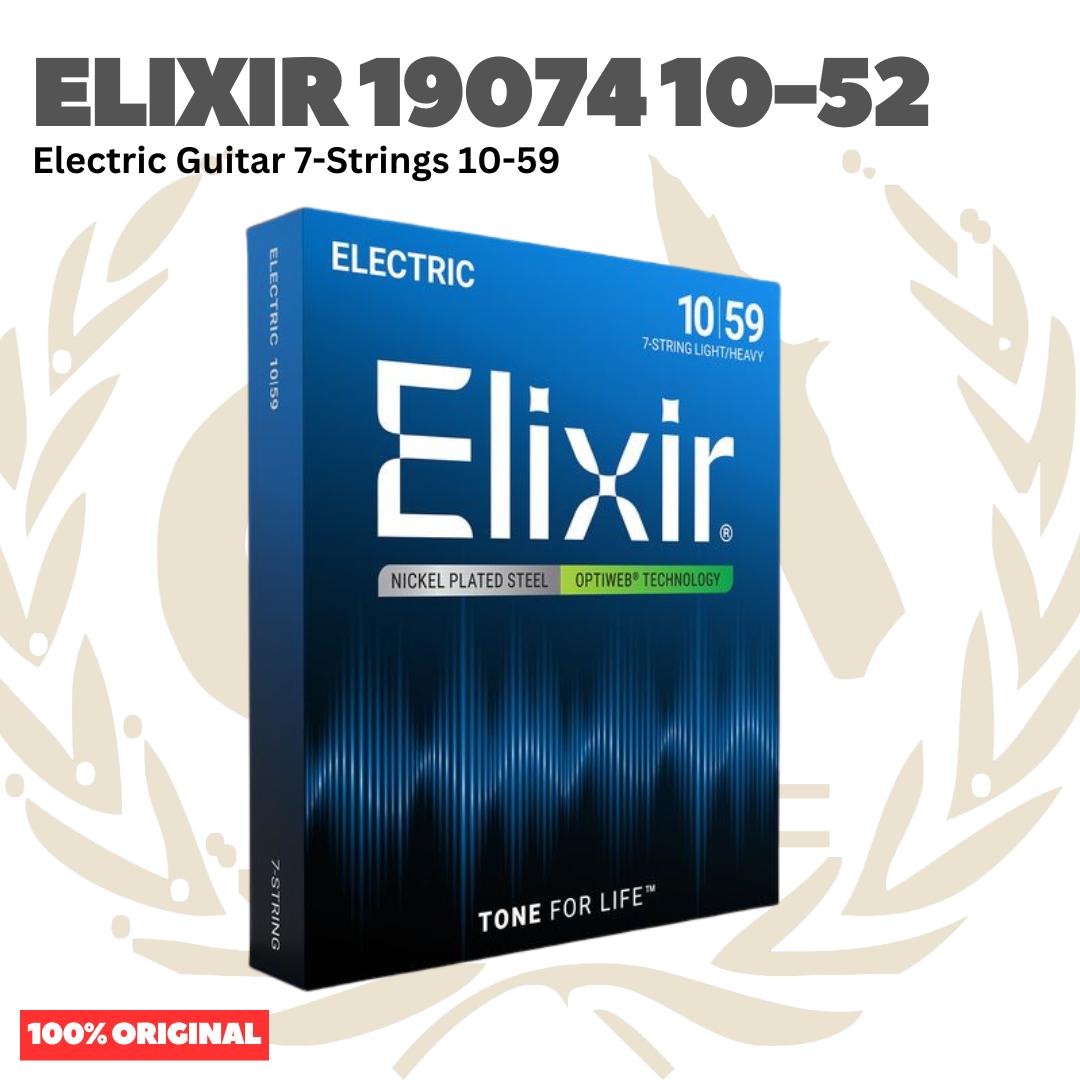 ELIXIR 19074 Optiweb 7-String Electric Guitar Strings, 10-59