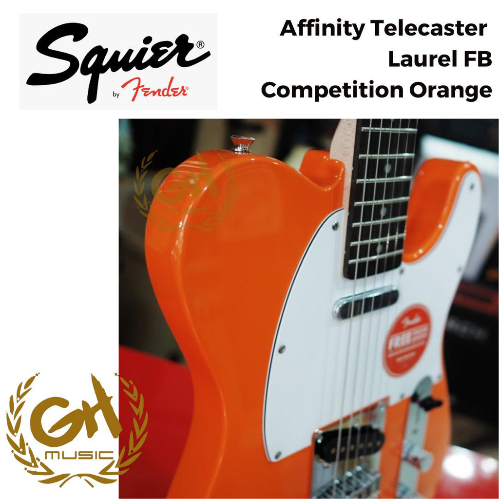 Squier Afinity Telecaster Electric Guitar Laurel FB Competition Orange