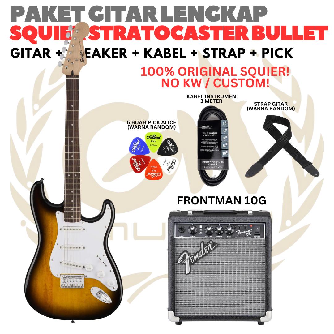 PAKET GITAR SQUIER STRATOCASTER BULLET Electric Gitar | GUITAR PACK